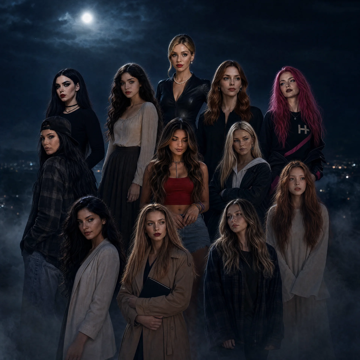 Die Frauen der Ashen Wyrd Chronicles unter dem Vollmond