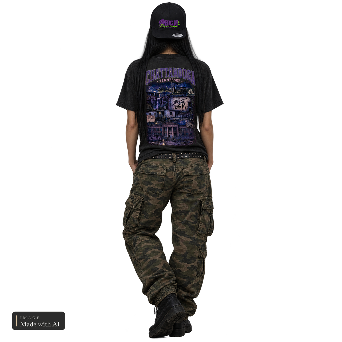 Ashen Wyrd · BigM · Shirt, getragen von Amaya, Rückansicht