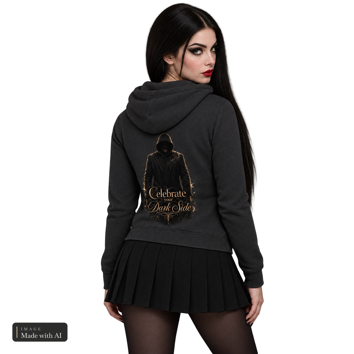 Baron Darkshire · Zipper, getragen von Katha, Rückansicht