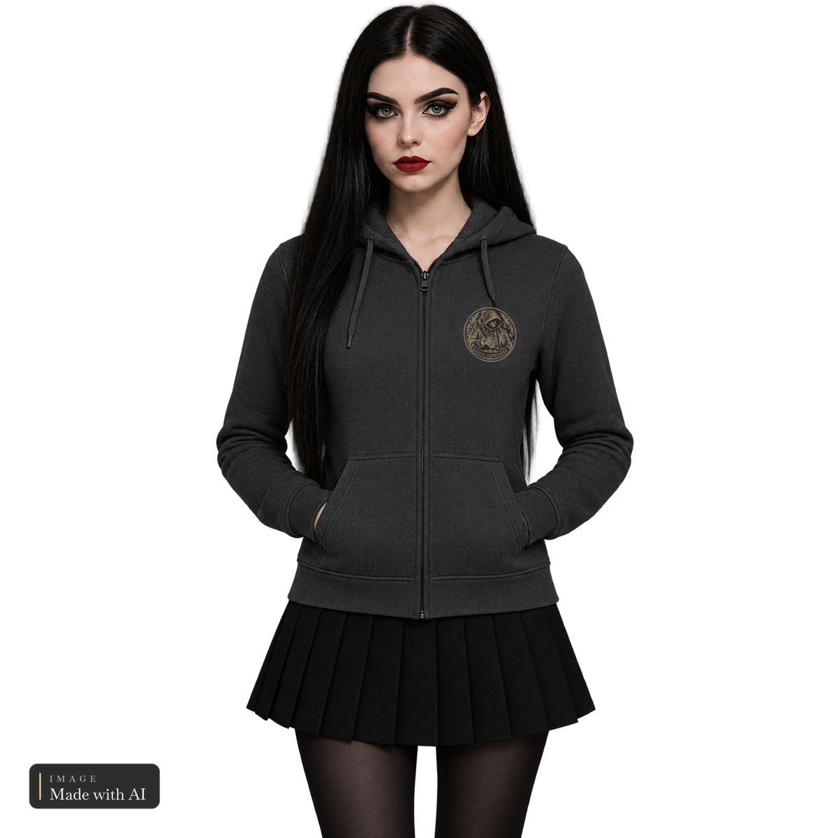 Baron Darkshire · Zipper, getragen von Katha, Vorderansicht
