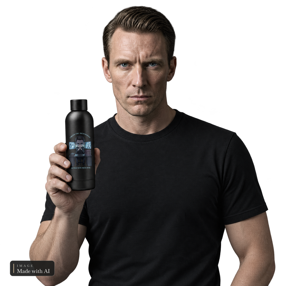 Dark Darlings · Ethan · Trinkflasche, Ethan in der Hand