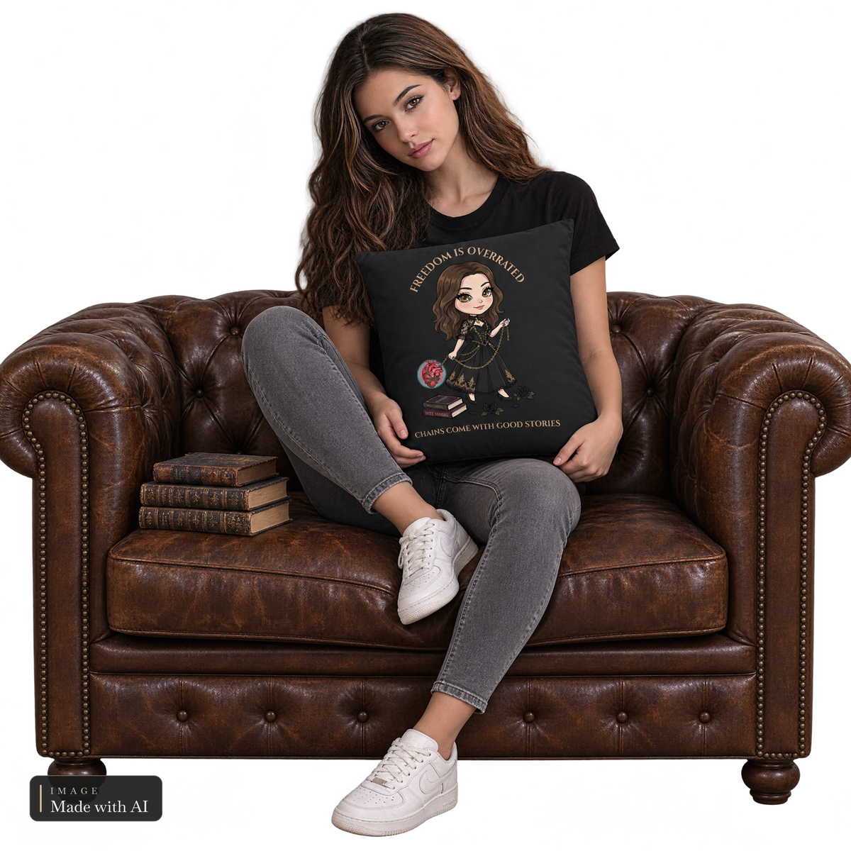 Dark Darlings · Juna · Kissen, Juna auf der Chesterfield
