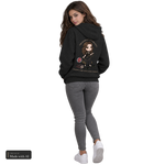 Dark Darlings · Juna · Kuschelhoodie, getragen von Juna, Rückansicht