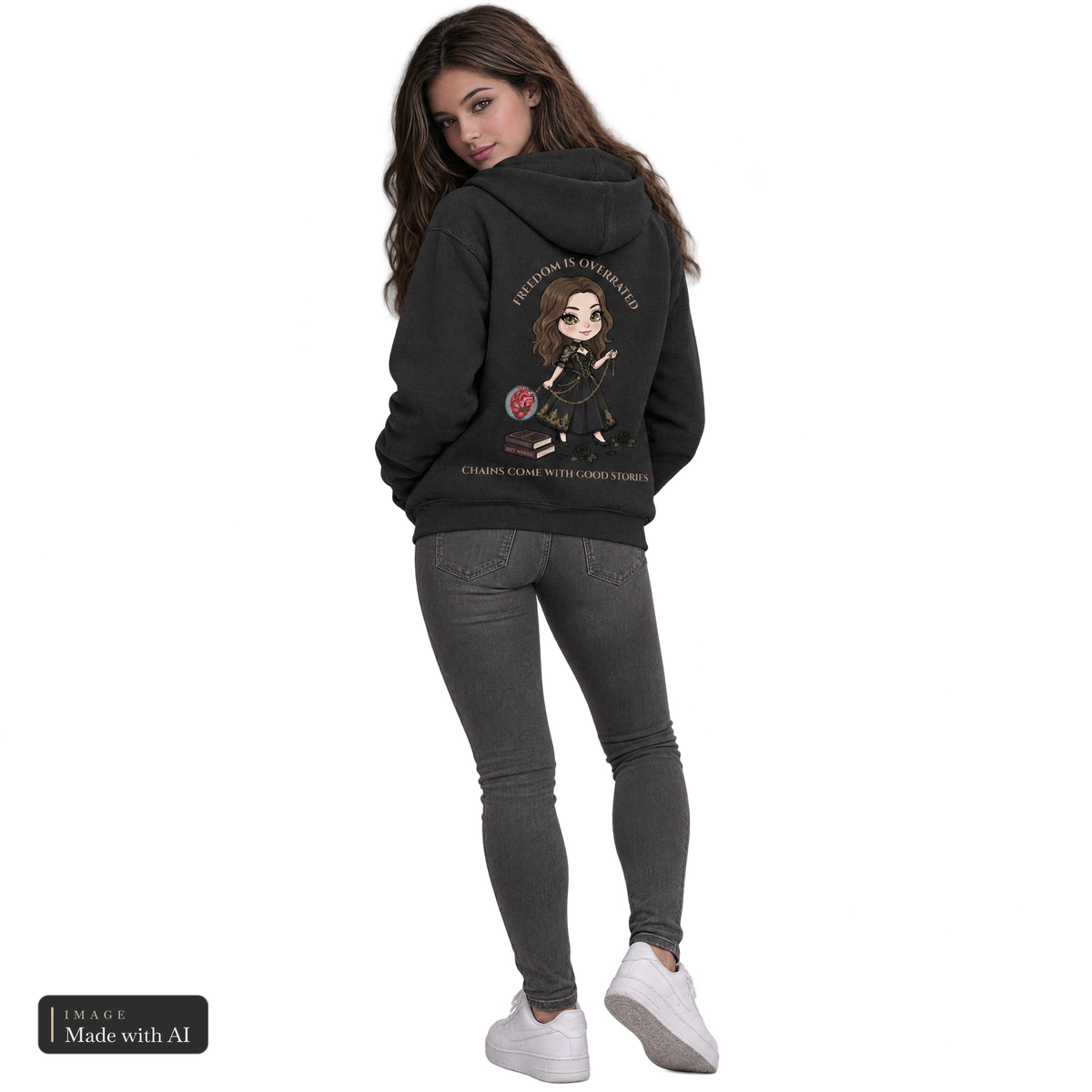 Dark Darlings · Juna · Zipper, getragen von Juna, Rückansicht