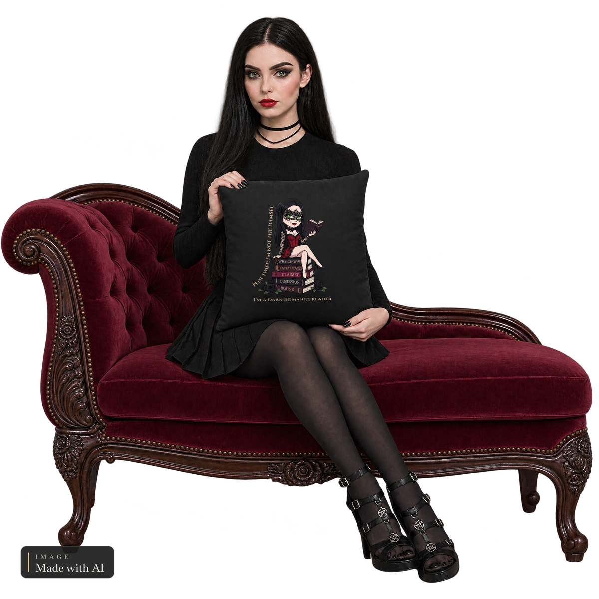Dark Darlings · Katha · Kissen, Katha auf der Chaiselongue