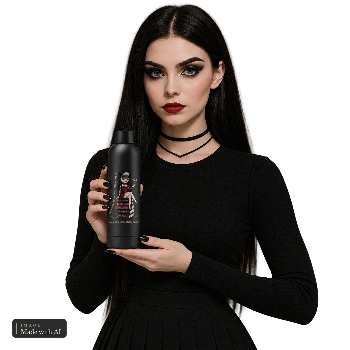 Dark Darlings · Katha · Trinkflasche, Katha in der Hand