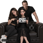 Dark Darlings · Stickerbogen No. 1, Katha, Juna und Ethan mit dem Bogen