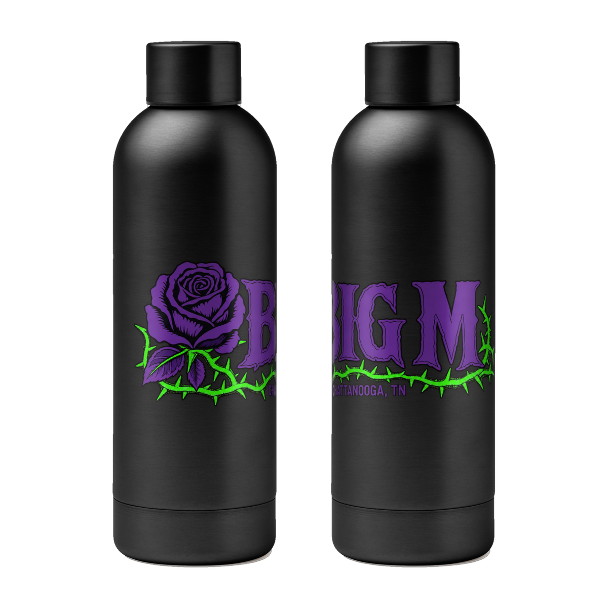 Ashen Wyrd · BigM · Trinkflasche, beide Seiten